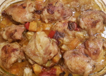 Праздничное блюдо из мяса курицы