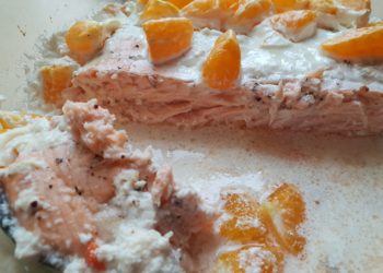 Семга с мандариновыми и сливочными нотками