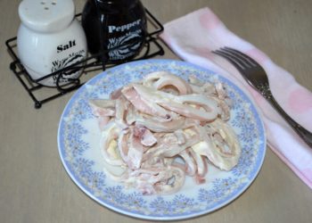 Кальмары с майонезом