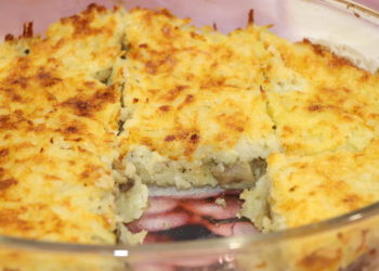 Запеканка с грибами и картофелем